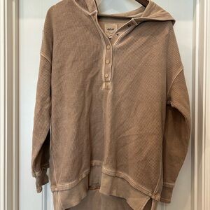 Aerie Tan Sweater Relaxed Fit Knit